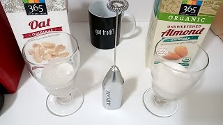 Oat Milk vs Almond Milk part 2 Frothing Test [upl. by Phedra]