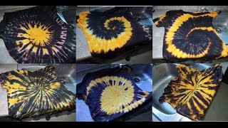 Six Different Ways To Apply Dye To quotTHE SPIRALquot tie dye spin [upl. by Assetan]