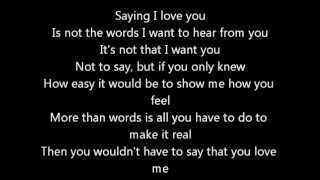 More Than Words Extreme Lyrics [upl. by Fabrianne]