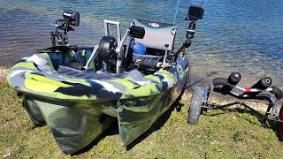 Big Fish 108 Pedal Drive Kayak by 3 Waters Kayaks LIVE BAIT Bass FISHING [upl. by Frederico]