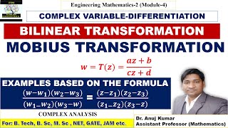 Mobius Transformation  Bilinear Transformation  Mobius Transformation Examples  Cross Ratio Trick [upl. by Mariano508]