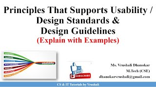 HCI 51 Principles That Supports Usability  Design Standards amp Design Guidelines [upl. by Hal154]