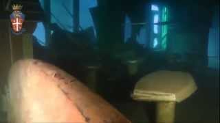 Underwater footage from inside the Costa Concordia released by Italian police  Channel 4 News [upl. by Dacia]