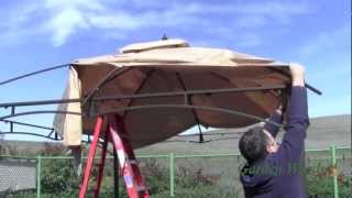 How to install a Lowes Allen Roth 10x12 Gazebo Canopy [upl. by Shellans]