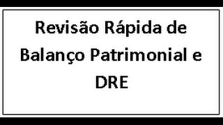 Revisão de Balanço Patrimonial e DRE [upl. by Risteau]