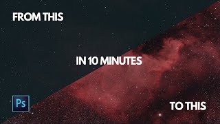 Astrophotography Editing in 10 Minutes  Photoshop Tutorial [upl. by Acemat386]