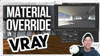 PREVIEW LIGHTING IN VRAY with Material Override  Vray for SketchUp [upl. by Slen]