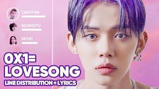 TXT  0X1LOVESONG I Know I Love You feat Seori Line Distribution  Lyrics PATREON REQUESTED [upl. by Roch793]