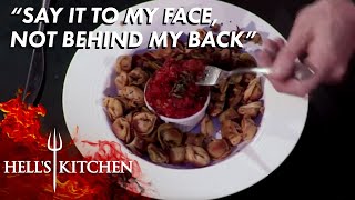 Chef Serves Gordon Packaged Tortellini amp Canned Tomatoes  Hells Kitchen [upl. by Ernst118]