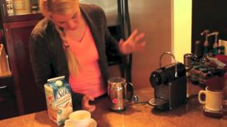 Nespresso Aeroccino Plus Frother Review Frothing Almond Milk [upl. by Gross]